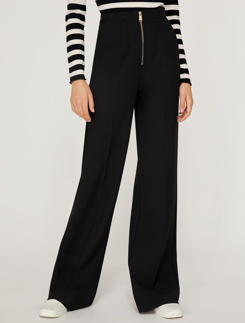 Pantaloni ampi double stretch, nero - Max\u0026Co.