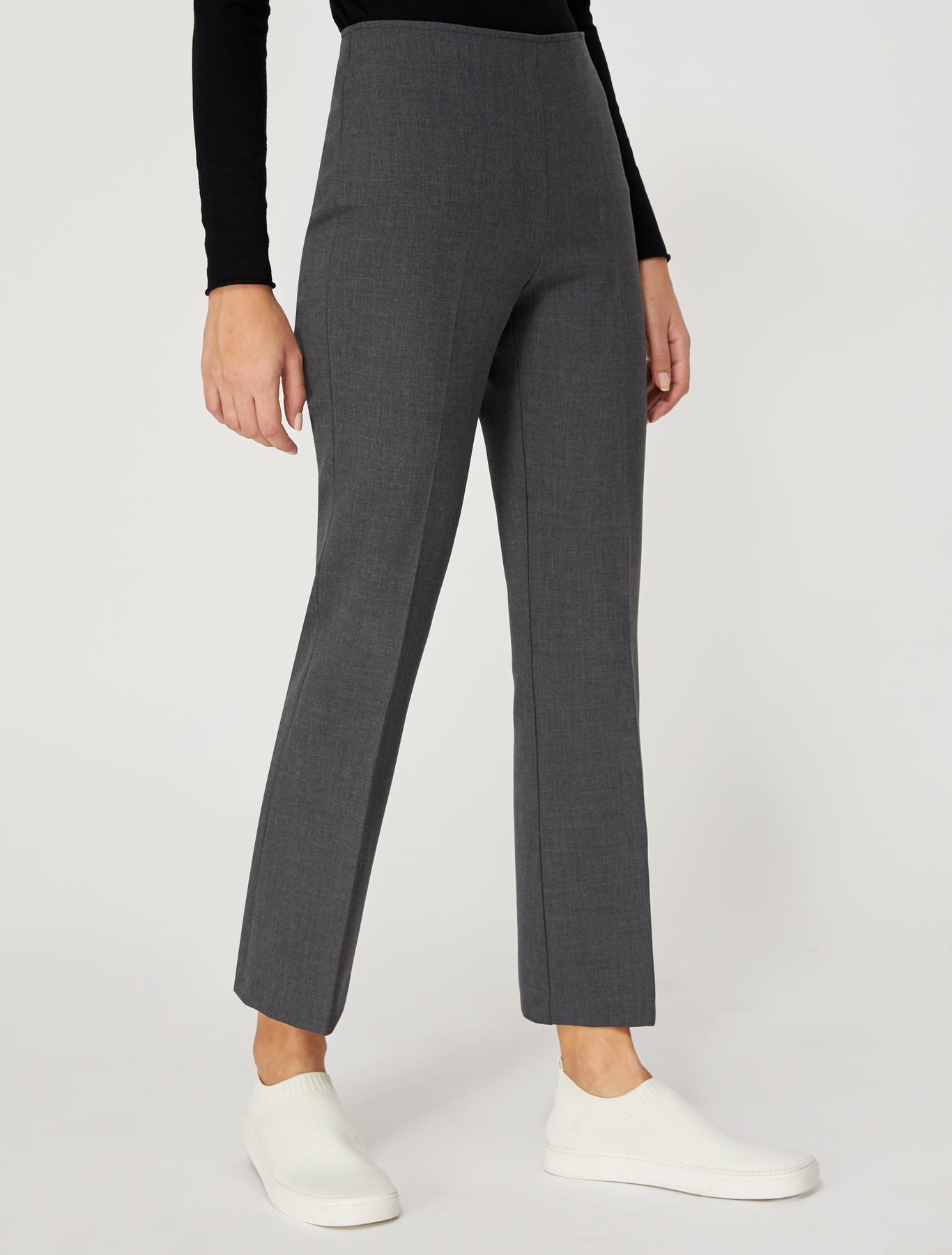 Kick flare double-stretch trousers, anthracite - Max\u0026Co.