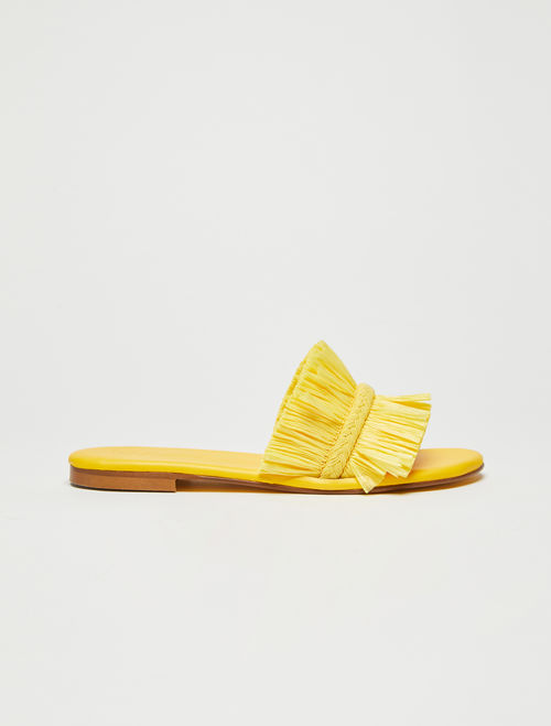 yellow fringe sandals
