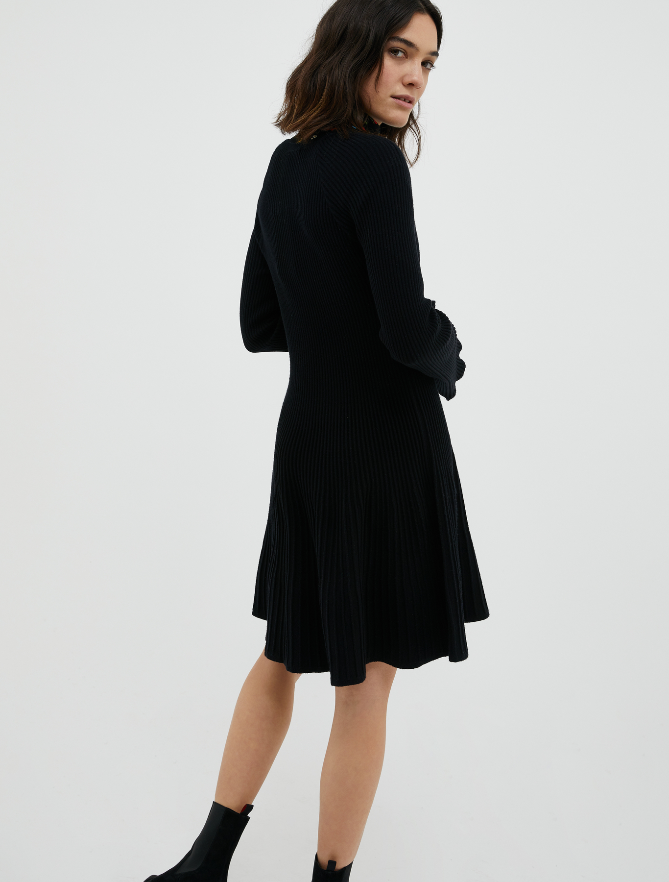 Abito tricot a coste, nero - Max\u0026Co.