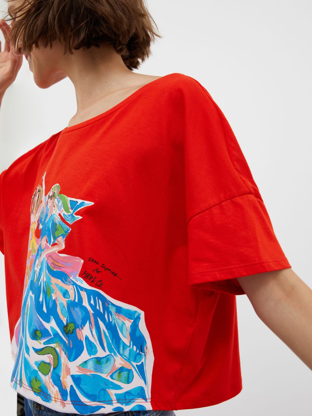 T-shirt court Let’s Draw! - rouge - MAX&Co. - 3