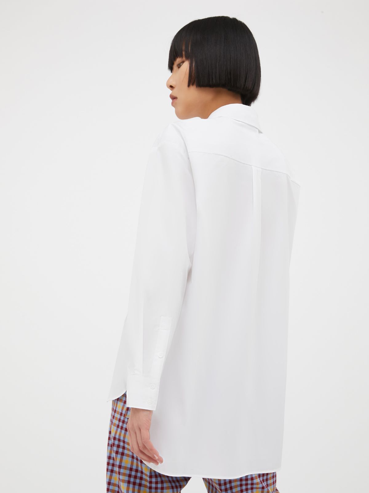 Relaxed-fit poplin shirt - white - MAX&Co. - 2