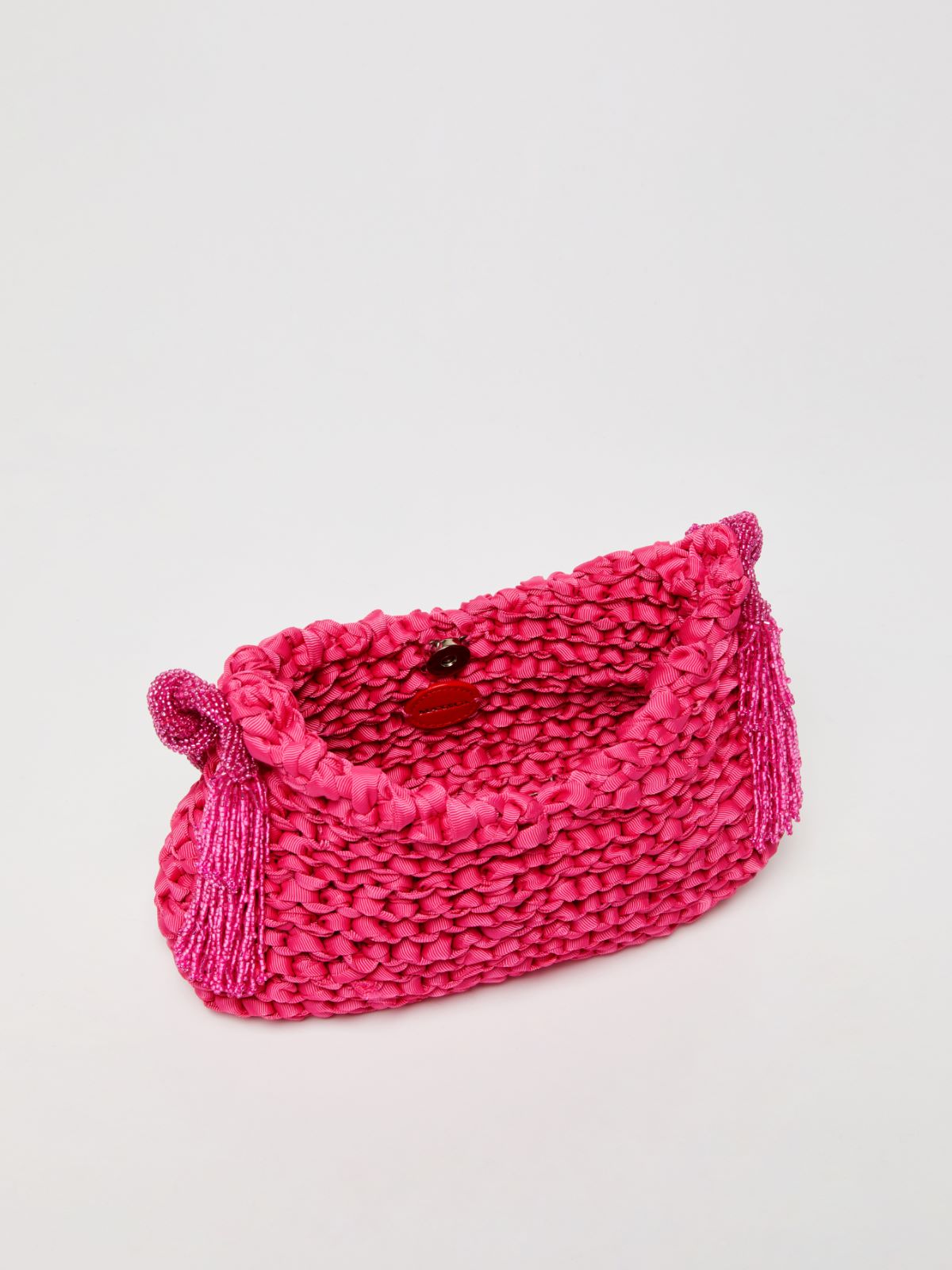 Borsa di gros-grain con perline - fuxia - MAX&Co. - 3