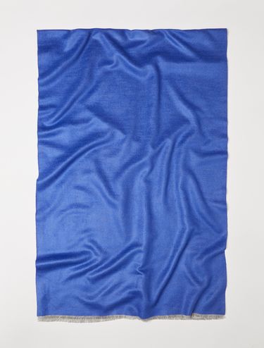 Two-tone bamboo viscose stole  - navy blue - MAX&Co.