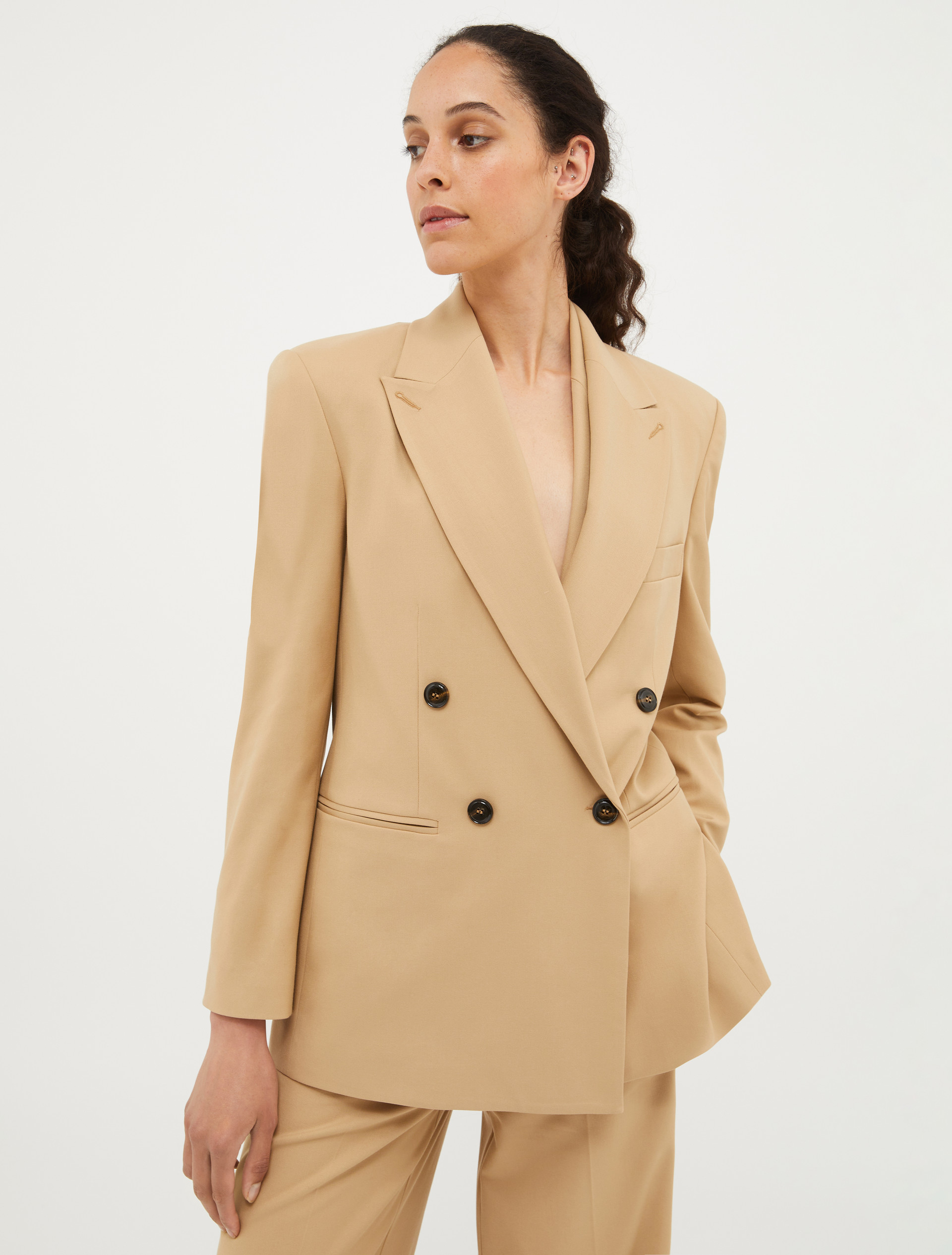 Doppelreihiger Blazer, kamel | MAX&Co