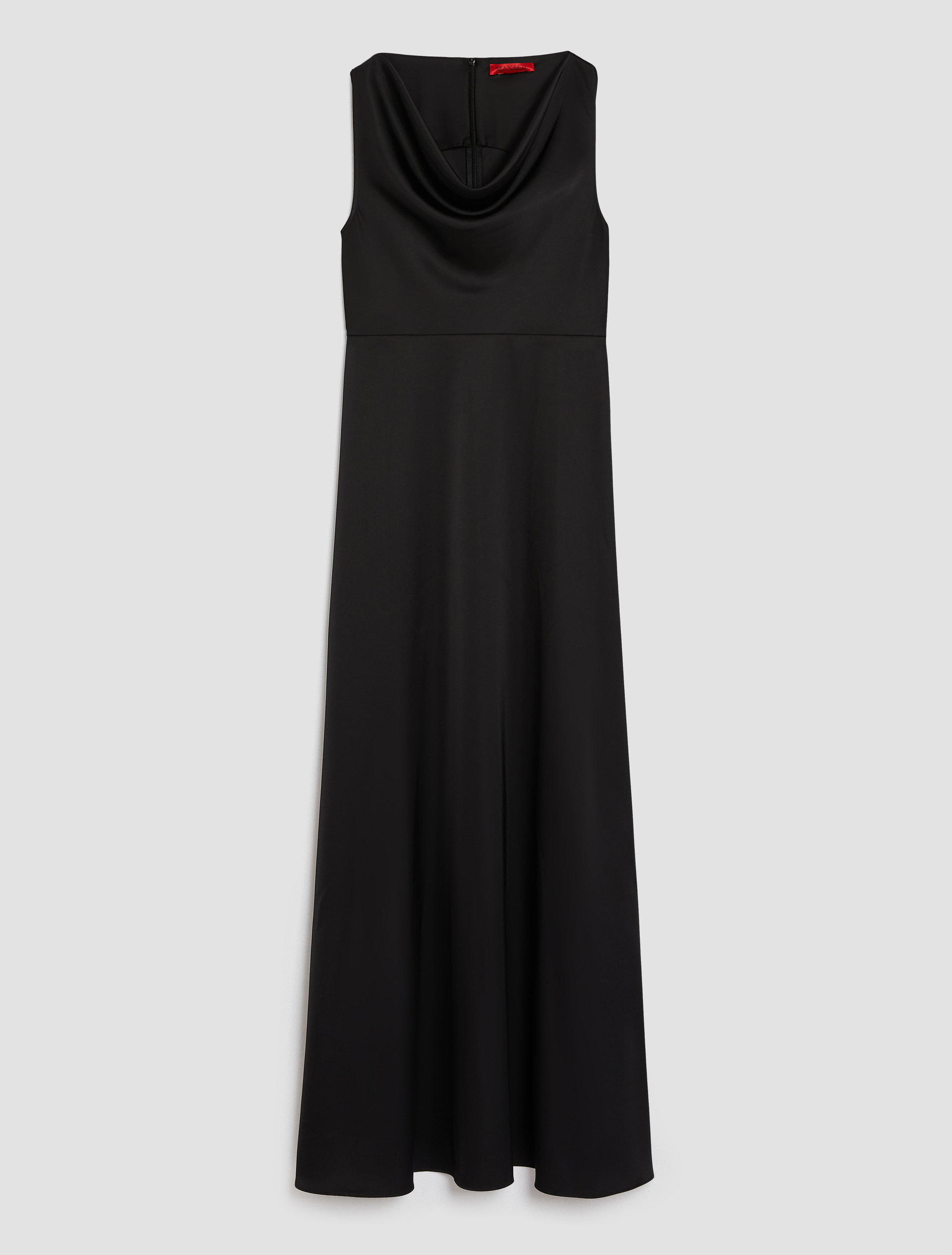 Maxi-Kleid aus Satin, schwarz | MAX&Co