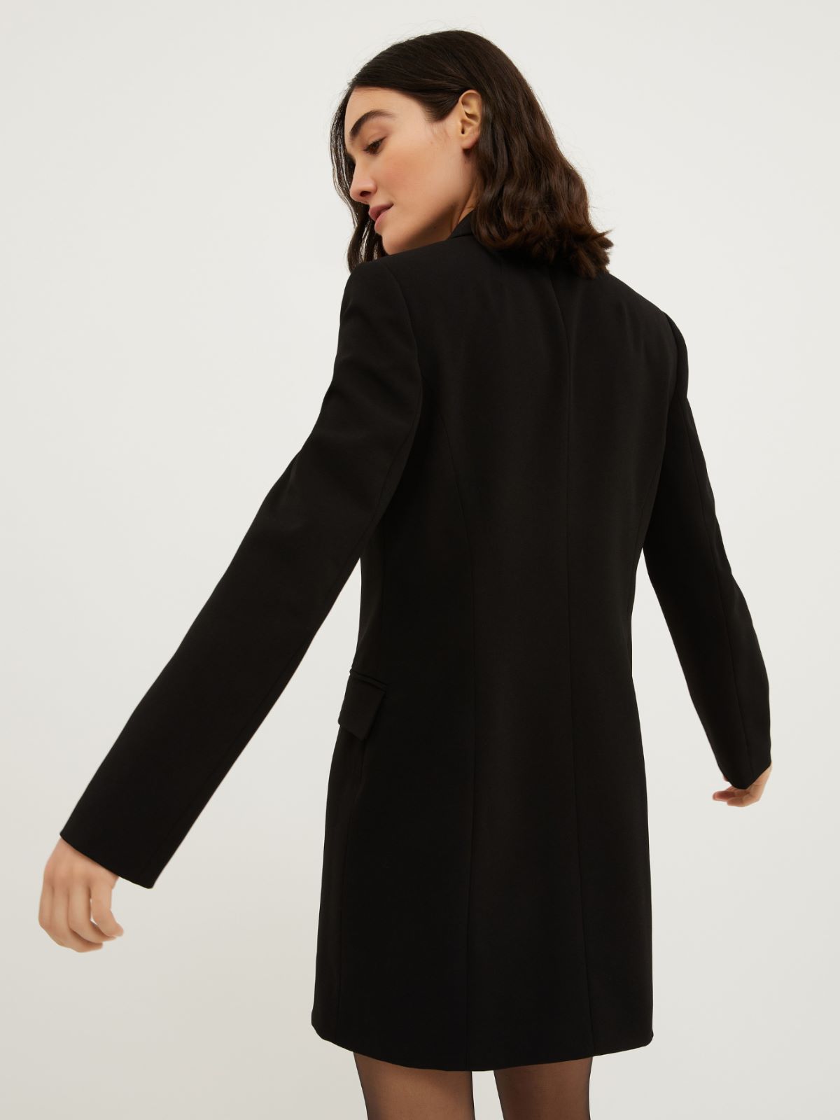 Blazerkleid aus Crêpe, schwarz | MAX&Co