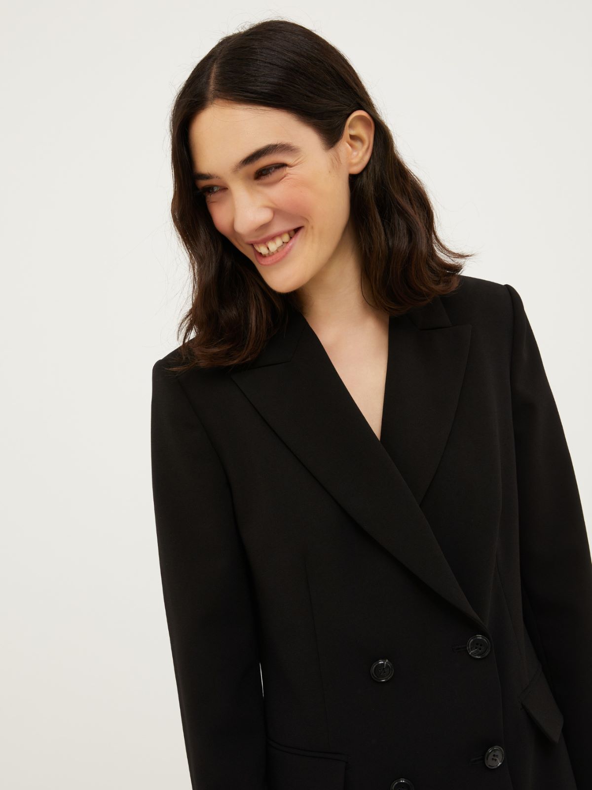 Blazerkleid aus Crêpe, schwarz | MAX&Co