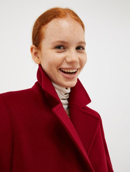 Runaway wool felt coat  - burgundy - MAX&Co. - 3