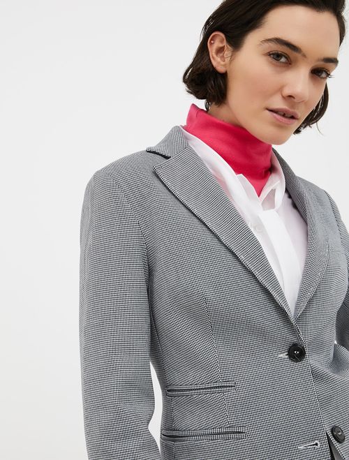 Slim-fit stretch-twill blazer - midnight blue pattern - MAX&Co. - 3