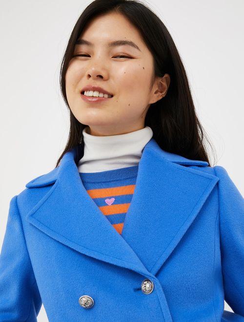 Chaqueta deportiva en drap de lana pura - azul petròleo - MAX&Co. - 3