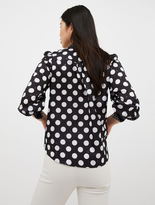 Camicia in raso a pois - fantasia nero - MAX&Co. - 2