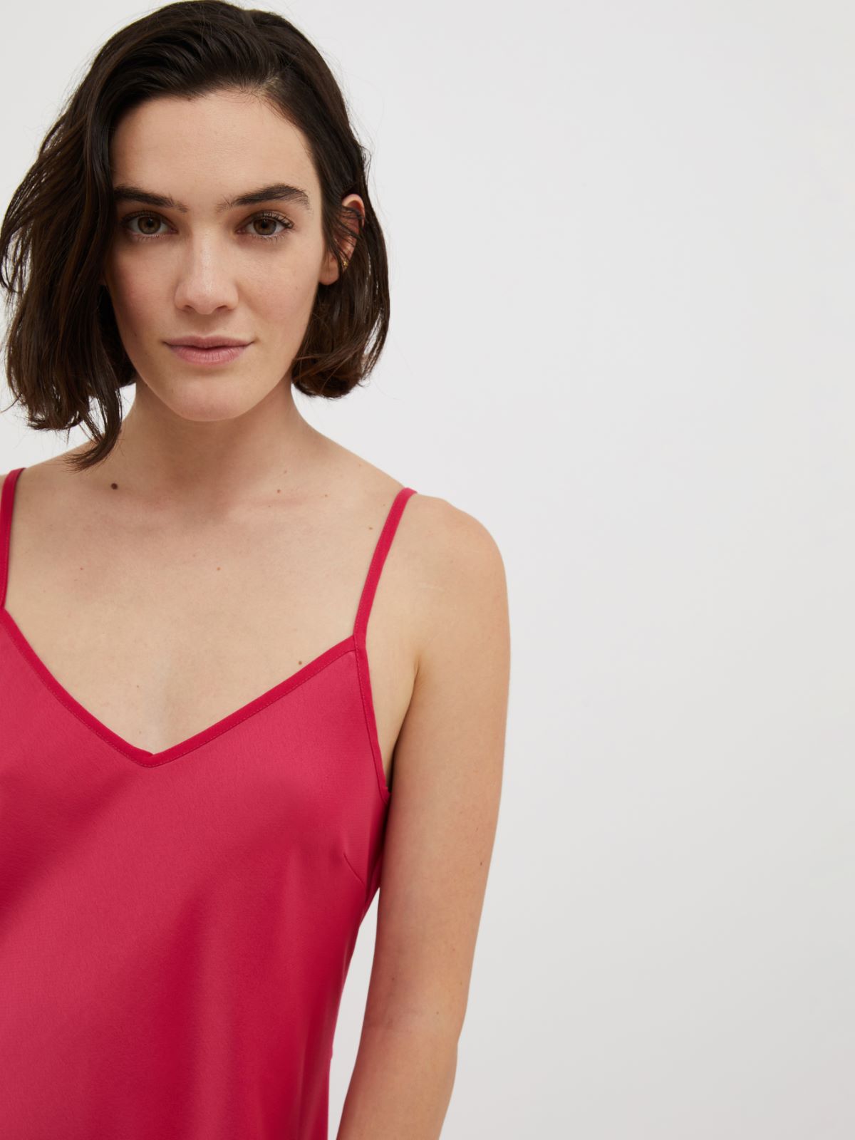 Envers satin slip dress - shocking pink - MAX&Co. - 3