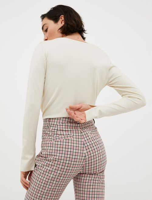 Boat-neck jumper - white pattern - MAX&Co. - 2