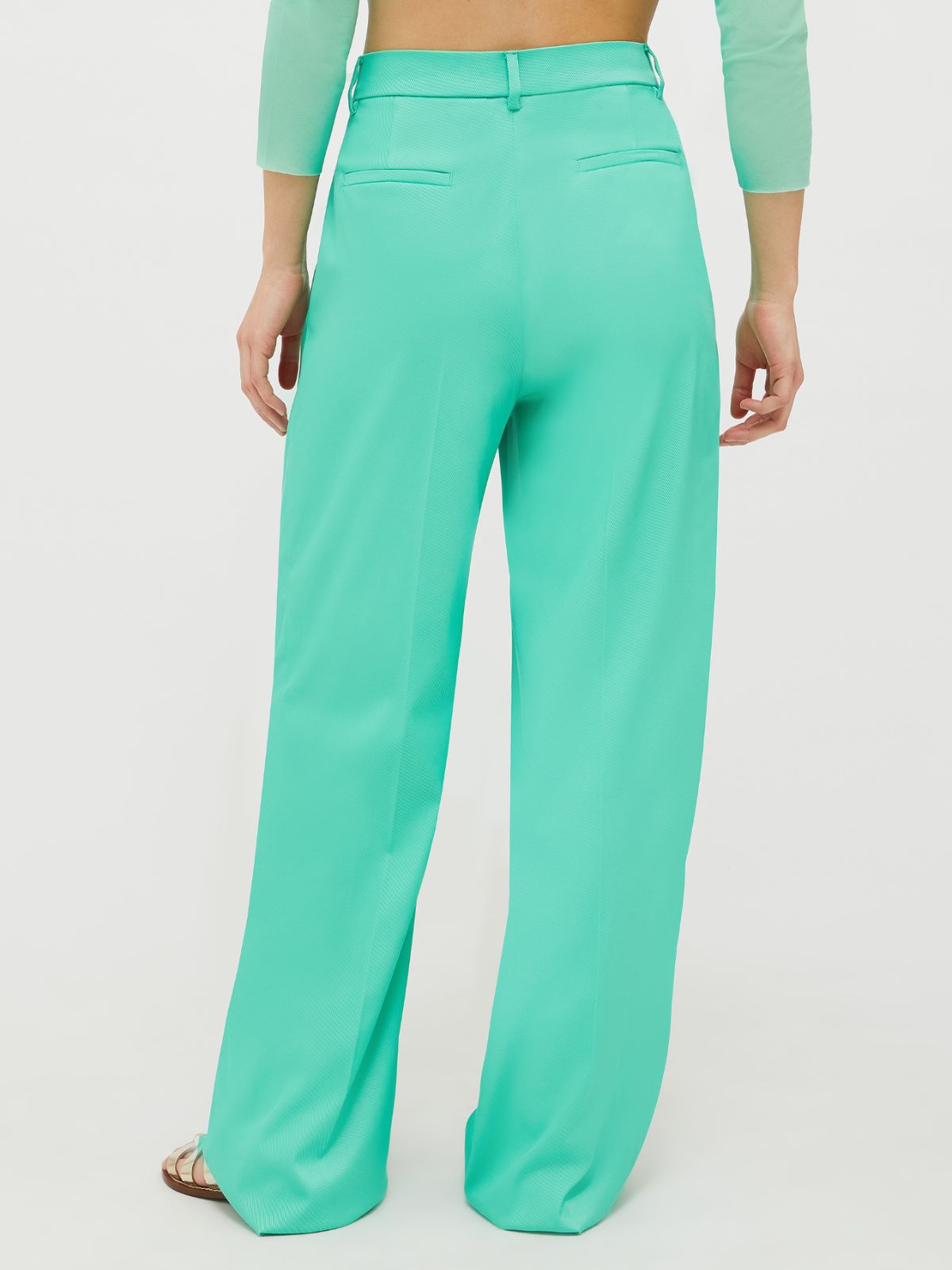 Pantalón ancho de sarga de caballería - verde - MAX&Co. - 2