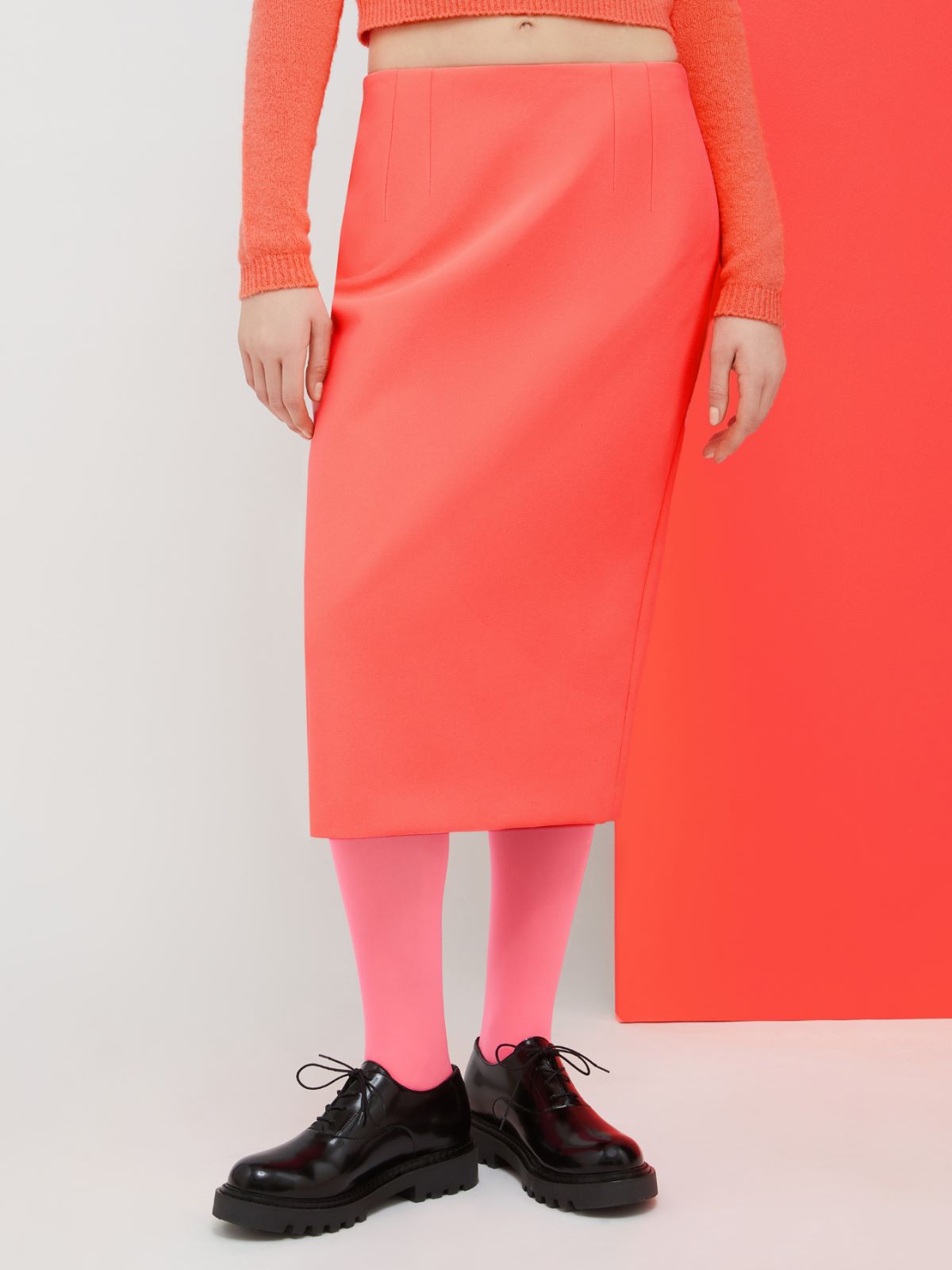De-Coated with Anna Dello Russo midi skirt - shocking pink - MAX&Co. - 6