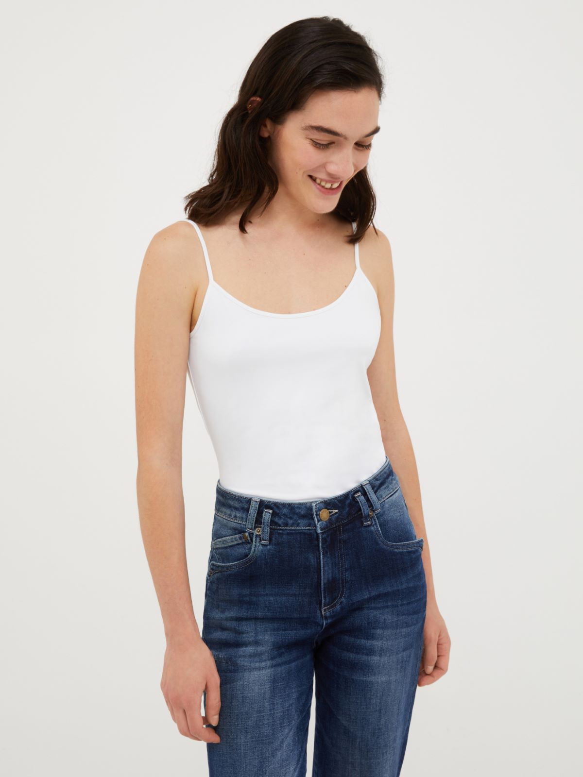 Stretch-jersey vest top - optic white - MAX&Co. - 6