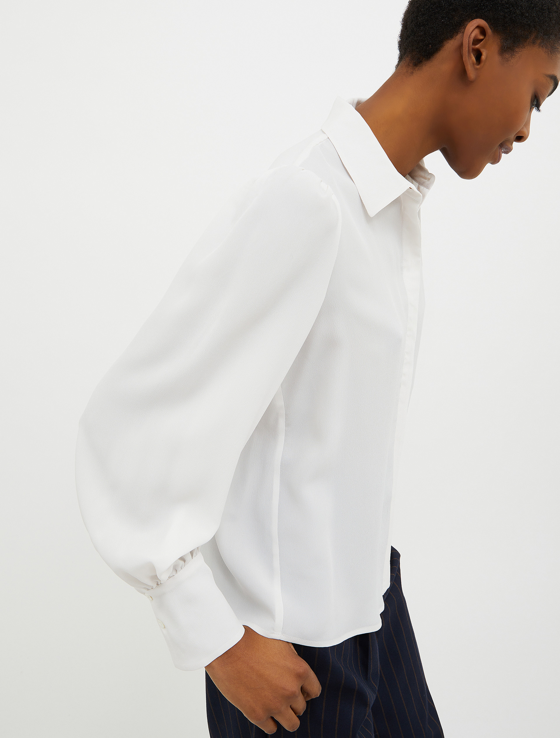 Camicia in crêpe de Chine, bianco avorio | Max&Co. Camicia in crêpe de Chine - bianco avorio - MAX&Co. - 3