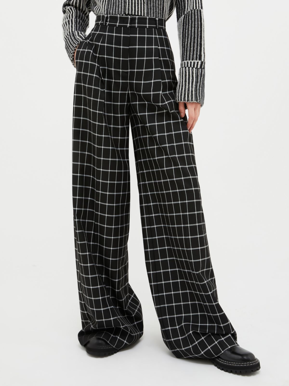 Wide-leg trousers - black pattern - MAX&Co. - 6