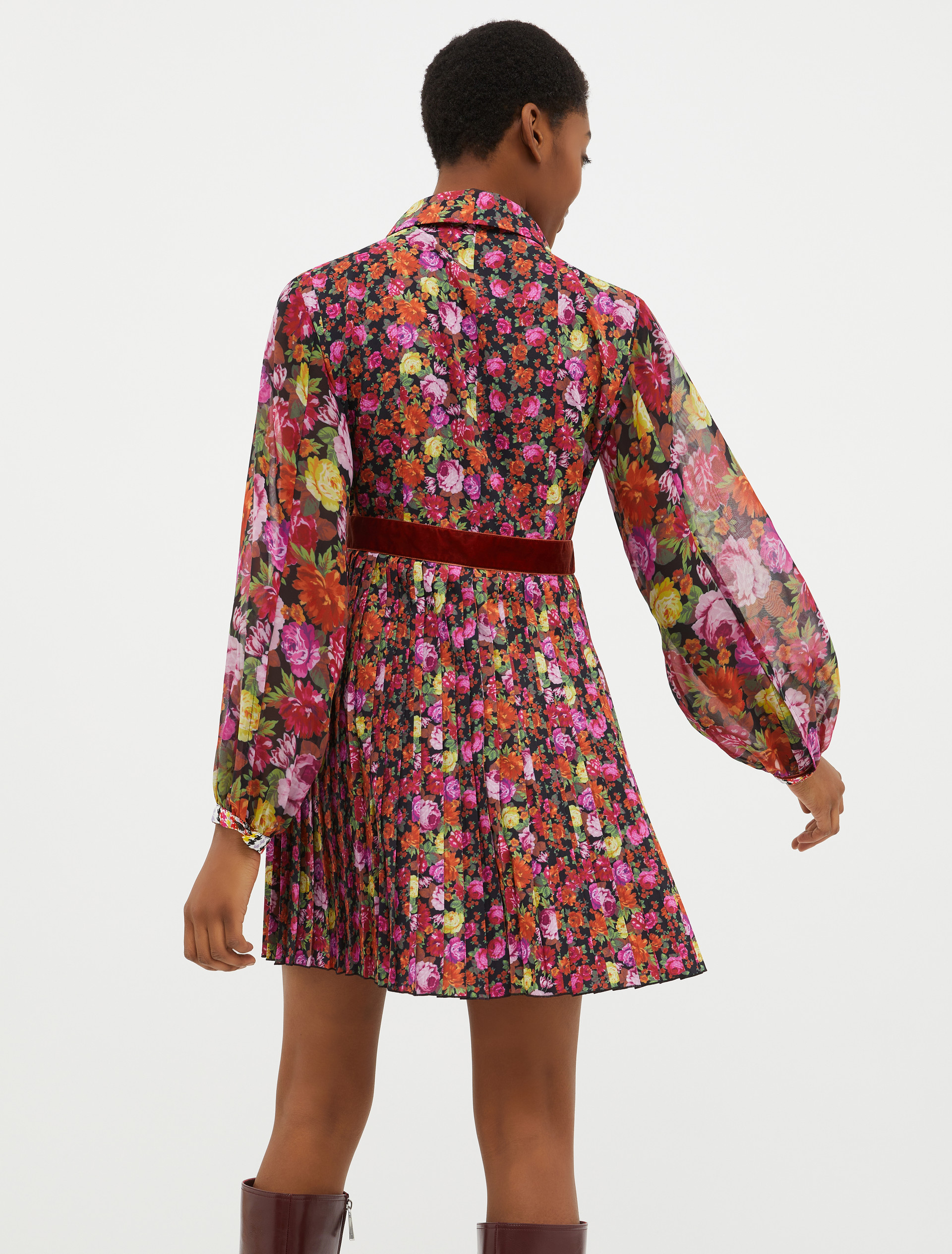 Hemdblusenkleid mit Print-Mix, lila muster | Max&Co. Hemdblusenkleid mit Print-Mix - lila Muster - MAX&Co. - 2