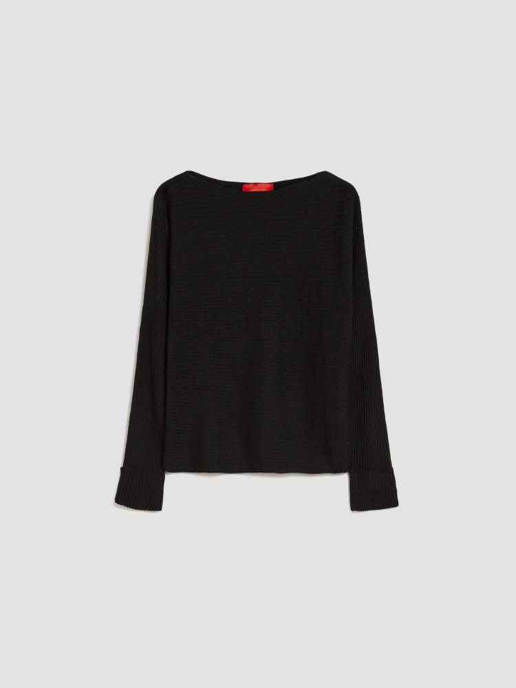 Pullover mit horizontalem Rippenmuster - schwarz - MAX&Co.