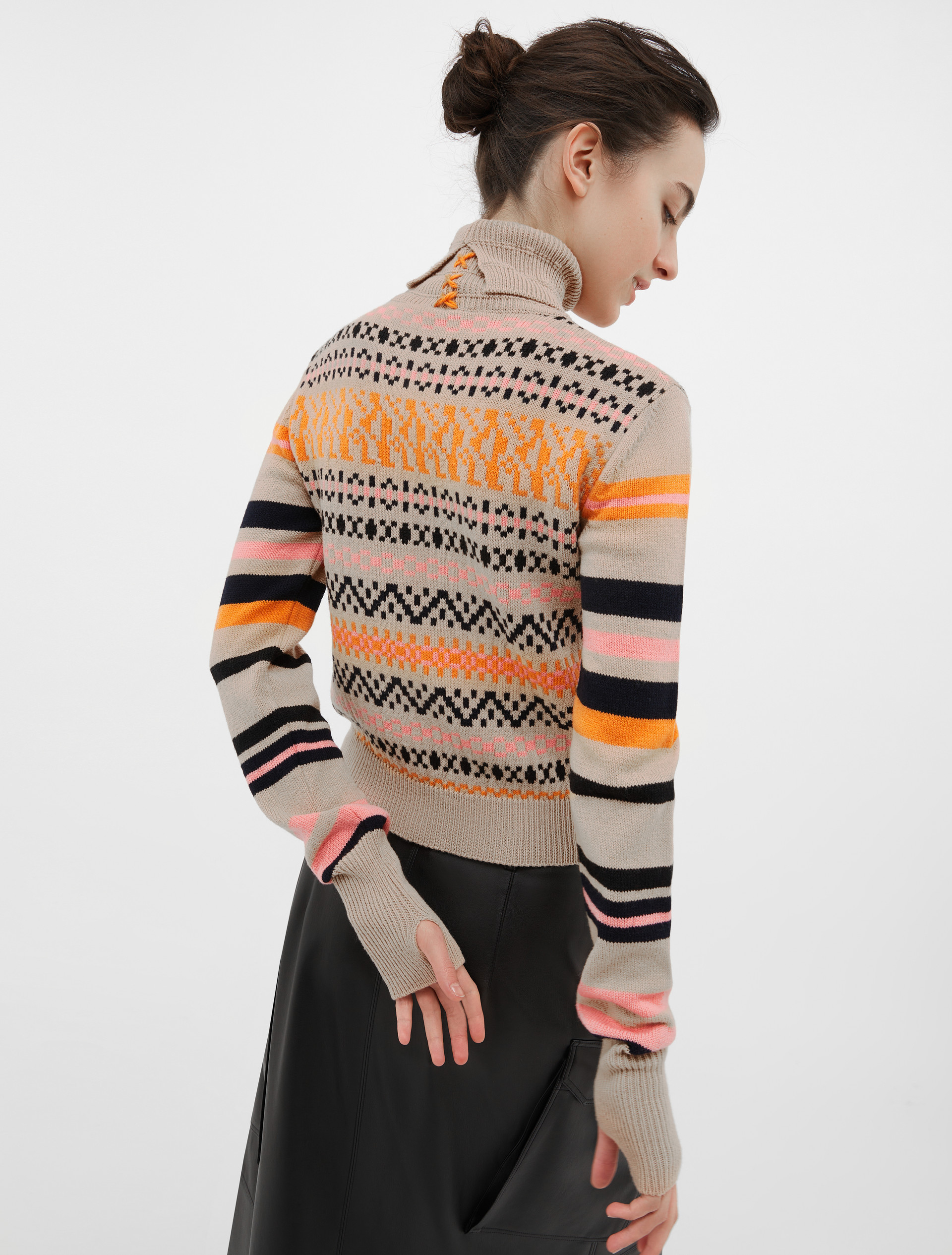 Rollkragenpullover aus Jacquardgewebe, mittelgrau | Max&Co. Rollkragenpullover aus Jacquardgewebe - mittelgrau - MAX&Co. - 2