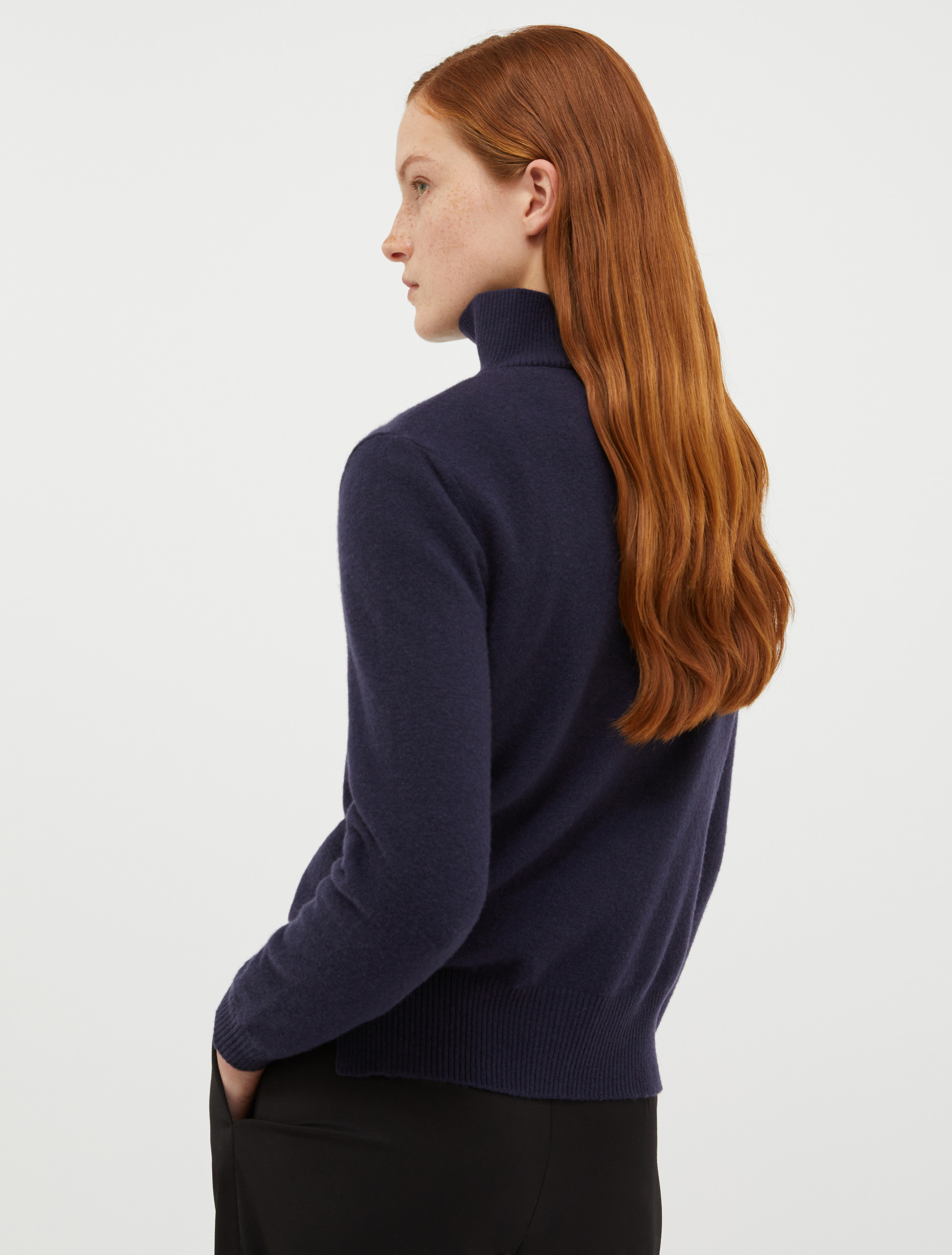 Polo neck wool-blend jumper, navy blue | Max&Co. Polo neck wool-blend jumper - navy blue - MAX&Co. - 2