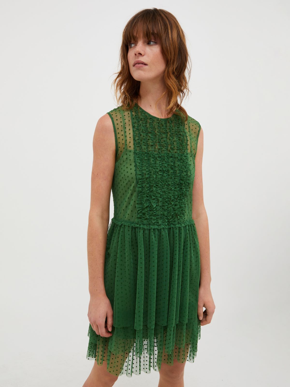 Robe en tulle plumetis - fantaisie vert - MAX&Co. - 6