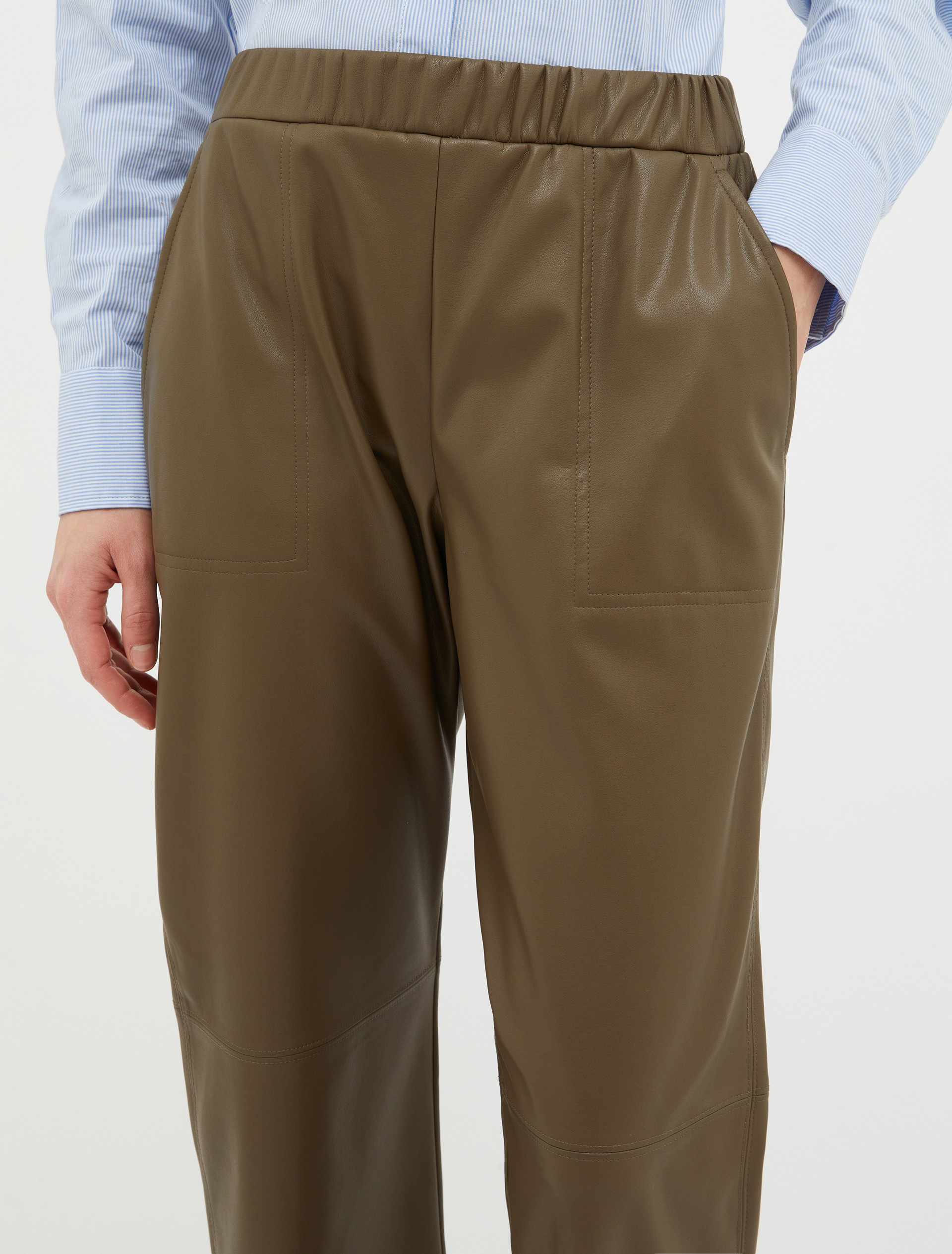 Hose aus beschichtetem Jersey, braun | Max&Co. Hose aus beschichtetem Jersey - braun - MAX&Co. - 3