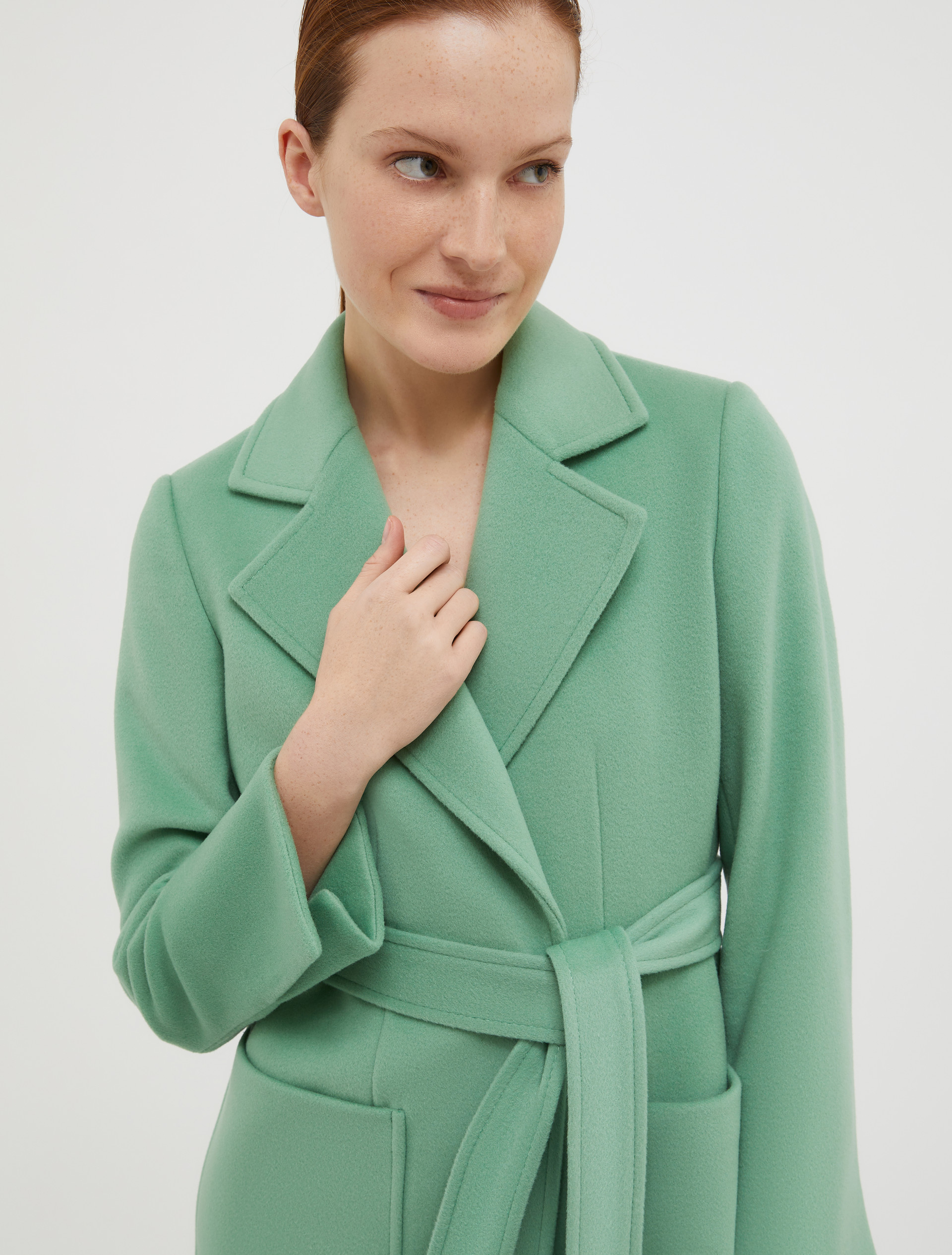 Runaway Mantel aus reiner Wolle, gruen | MAX&Co 