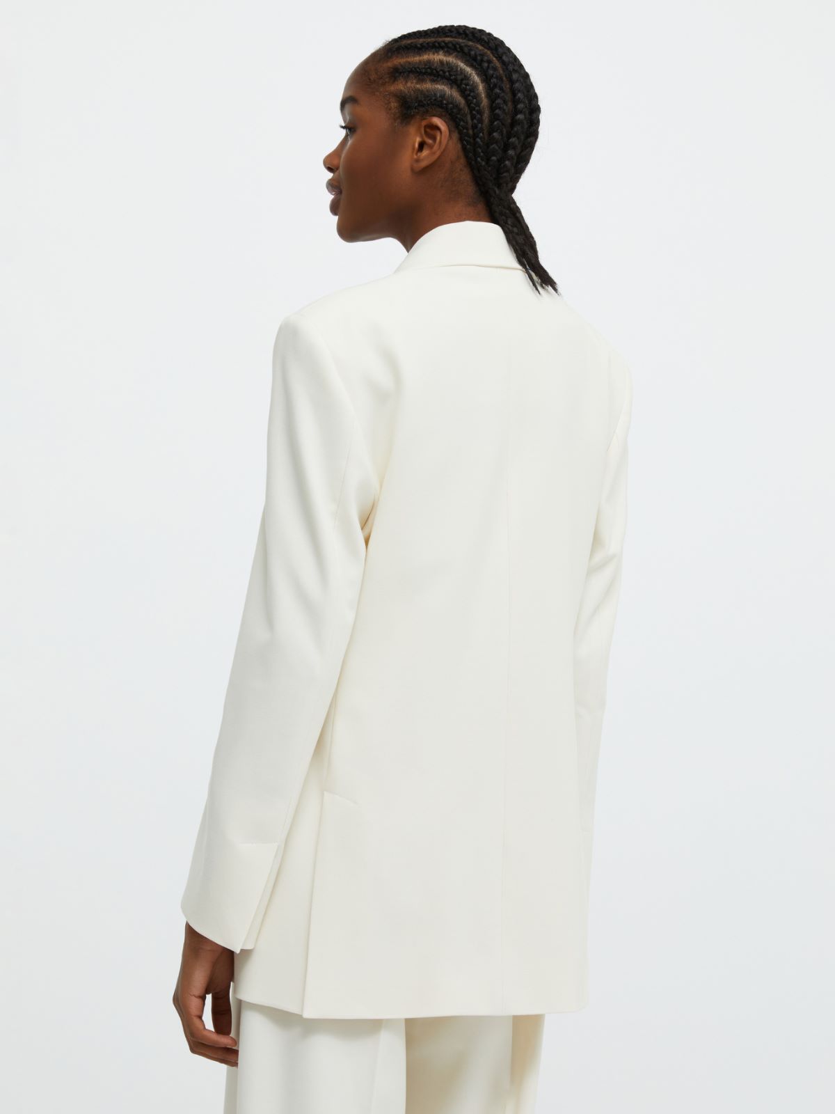 Doppelreihiger Blazer, weiss | MAX&Co 