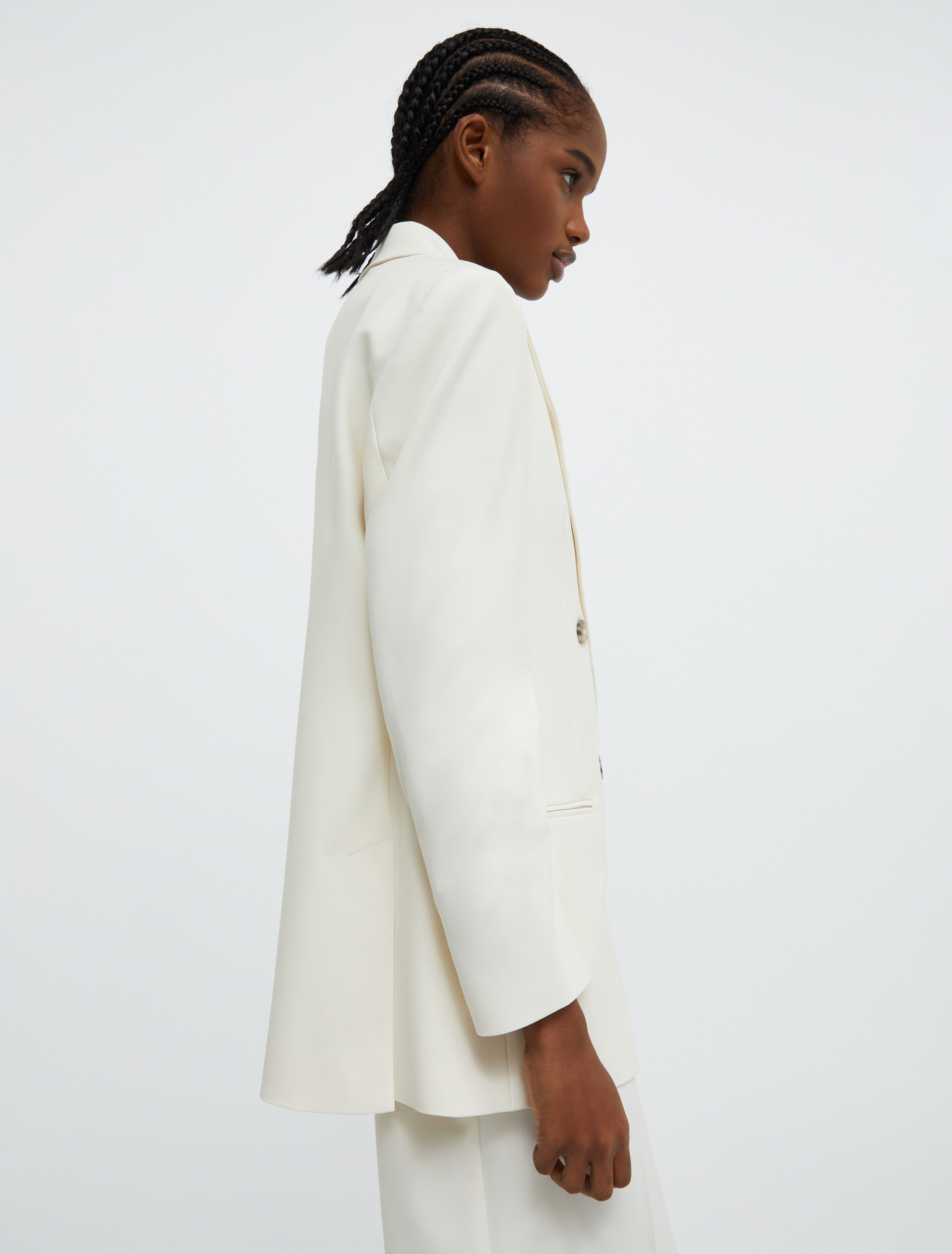 Doppelreihiger Blazer, weiss | MAX&Co