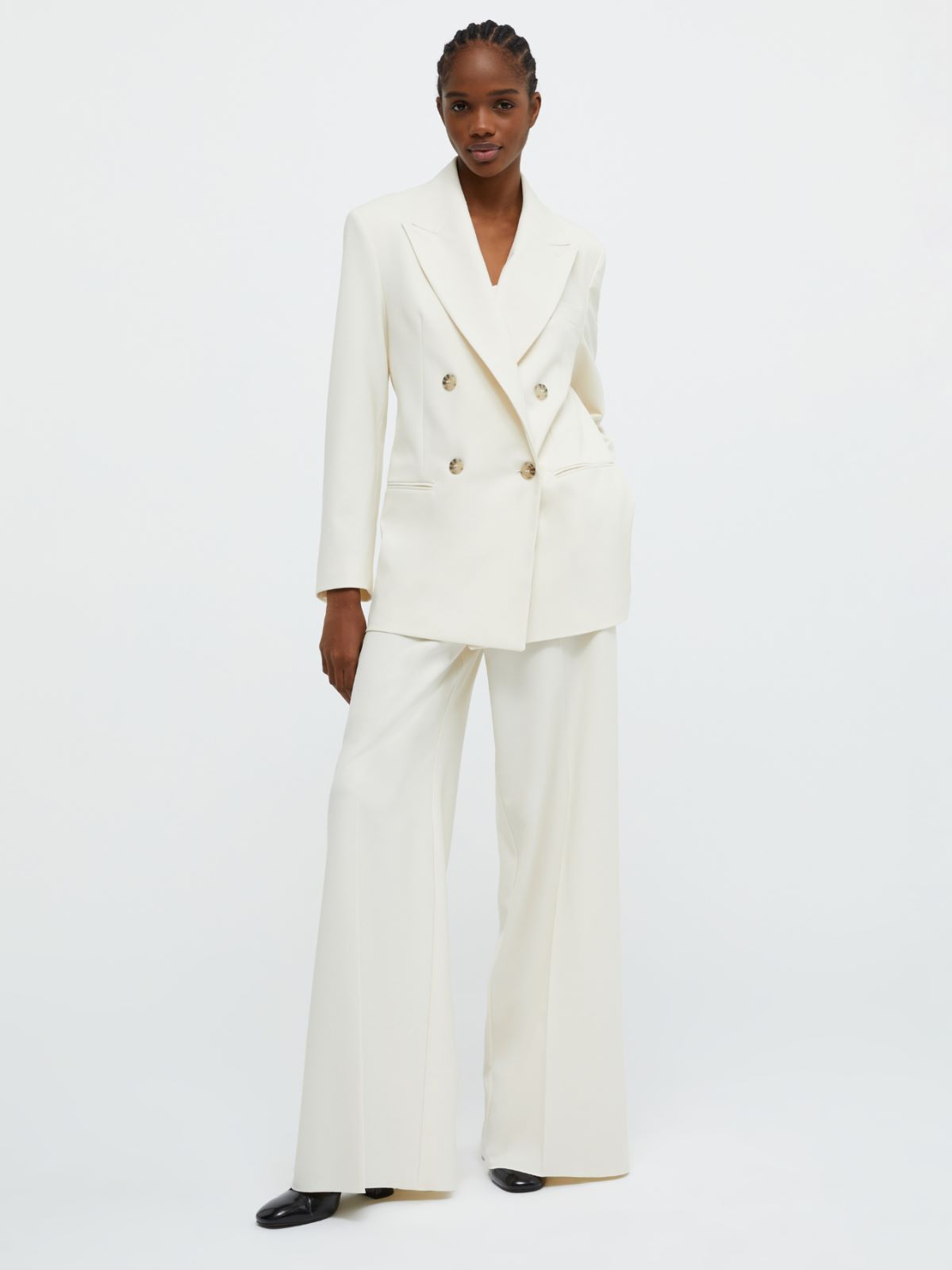 Doppelreihiger Blazer, weiss | MAX&Co 