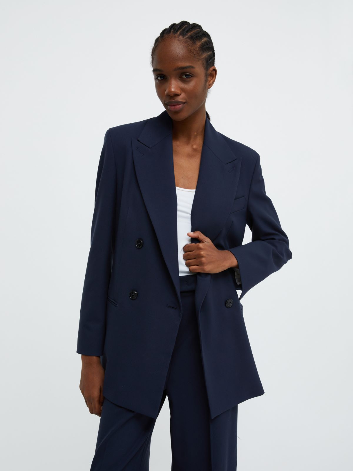 Doppelreihiger Blazer, blau | MAX&Co 