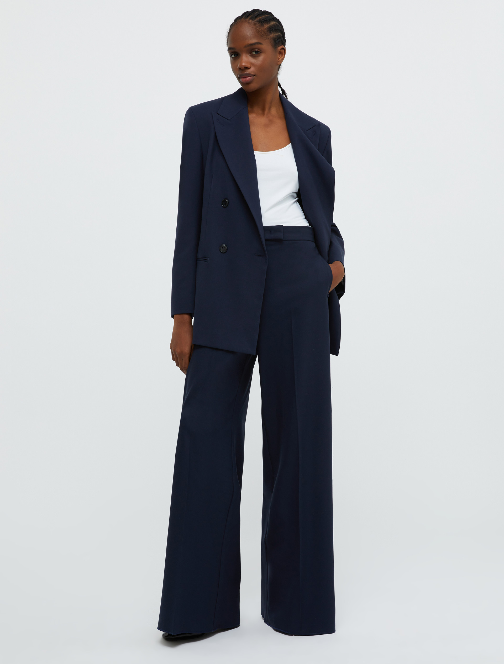 Doppelreihiger Blazer, blau | MAX&Co