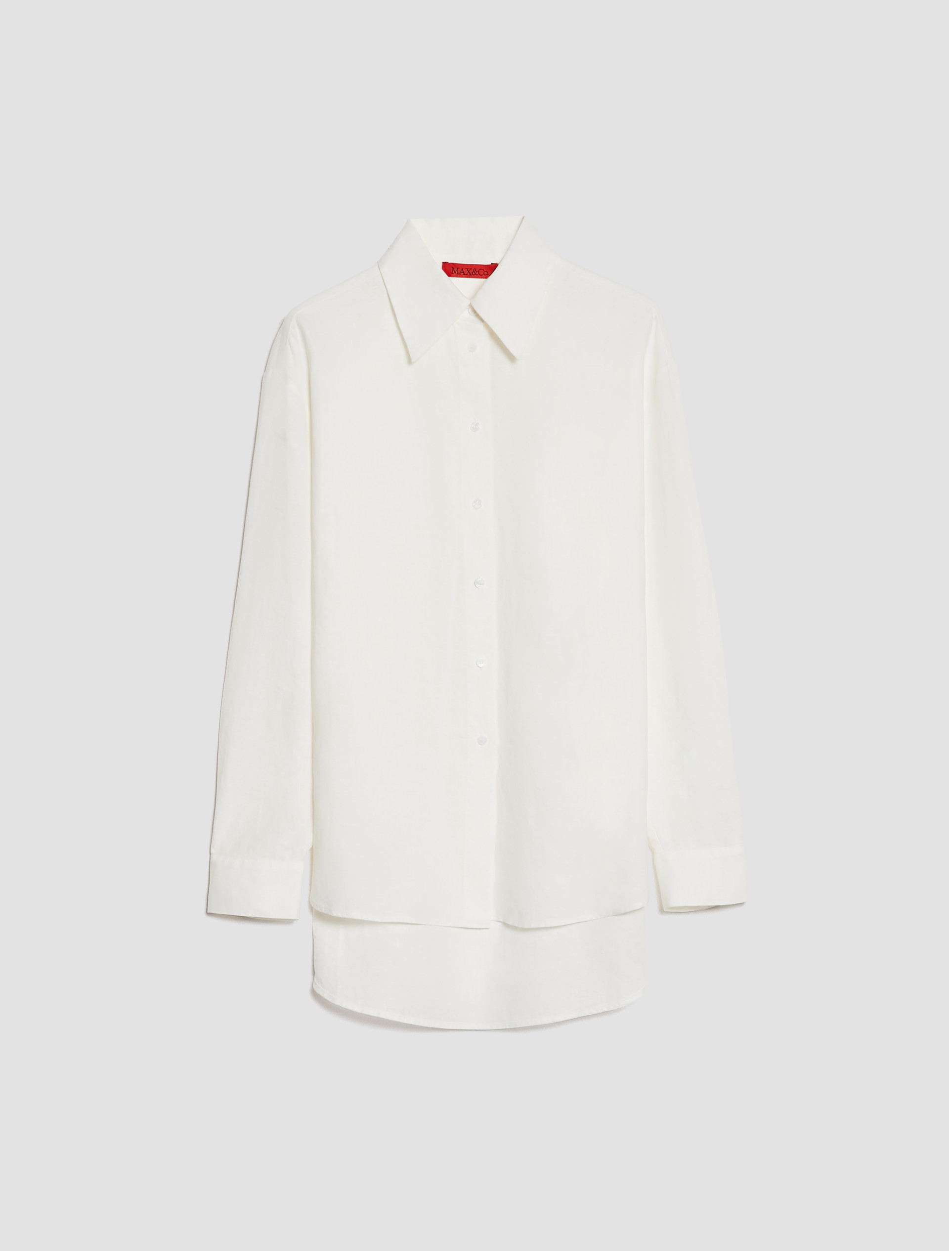 Relaxed-fit linen shirt, ivory | MAX&Co