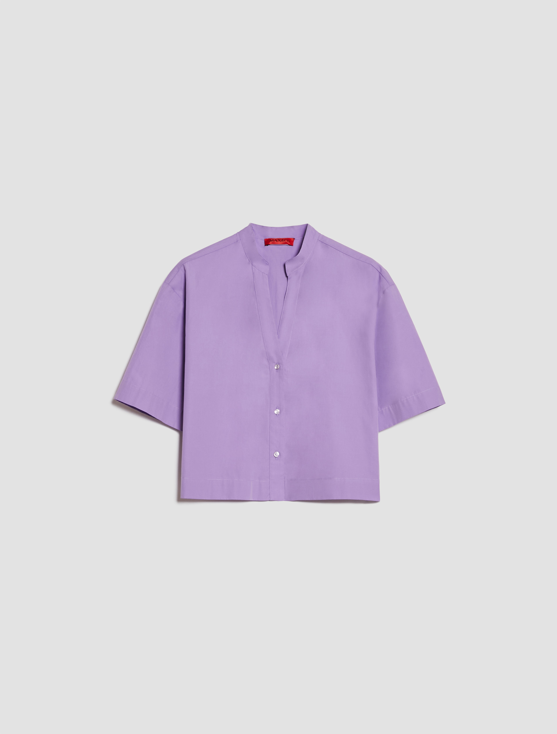 マードレ] クロップド コットン ポプリン シャツ, ラベンダー | MAX&Co 