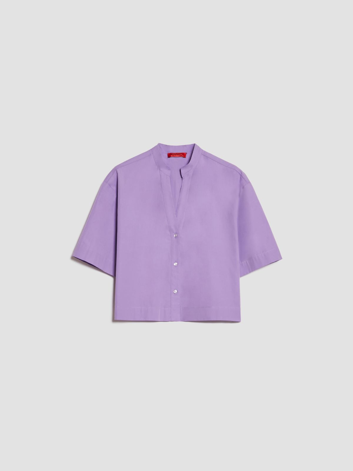 マードレ] クロップド コットン ポプリン シャツ, ラベンダー | MAX&Co 
