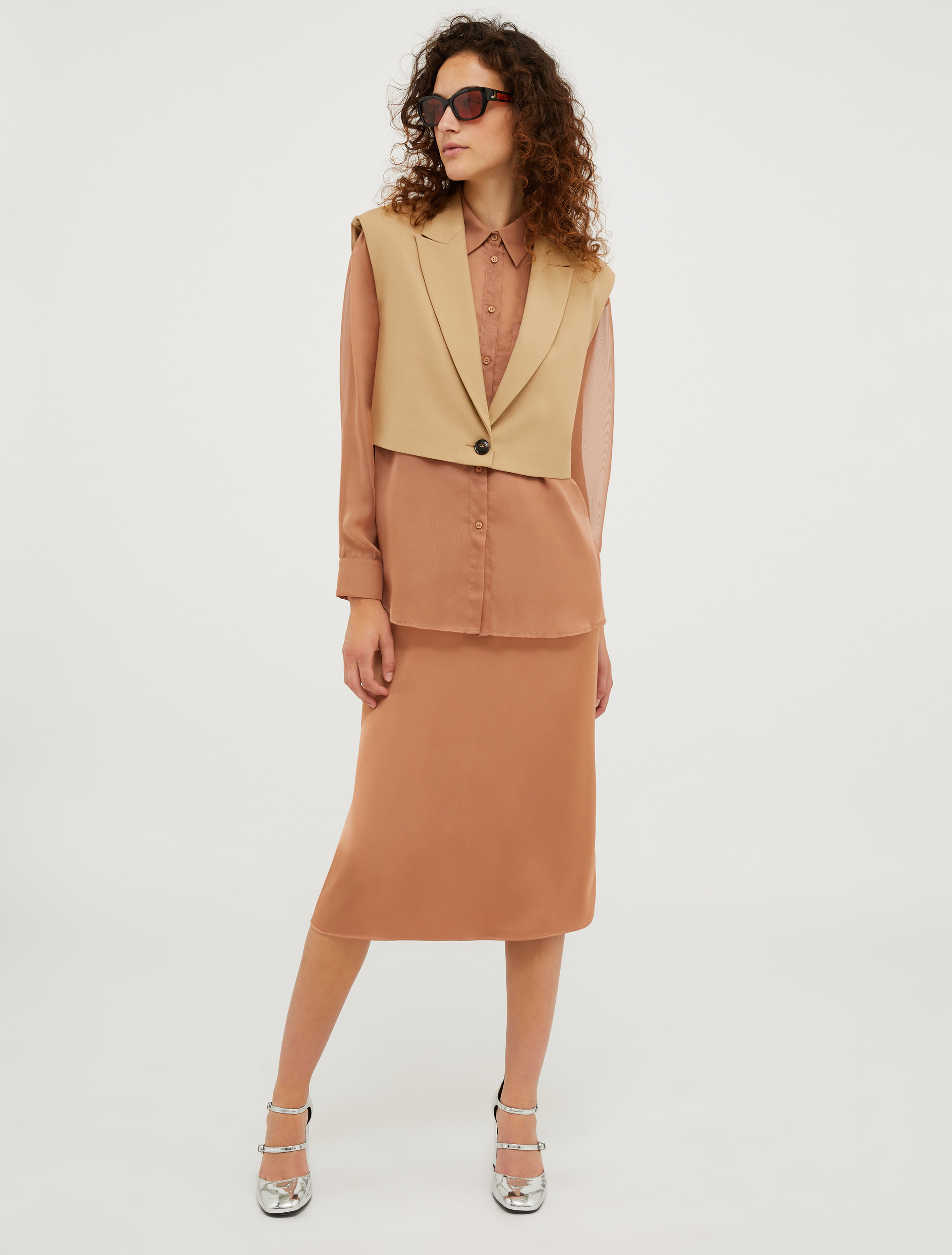 Slip-Kleid aus Satin, terrakotta | Max&Co. Slip-Kleid aus Satin - TERRAKOTTA - MAX&Co. - 4