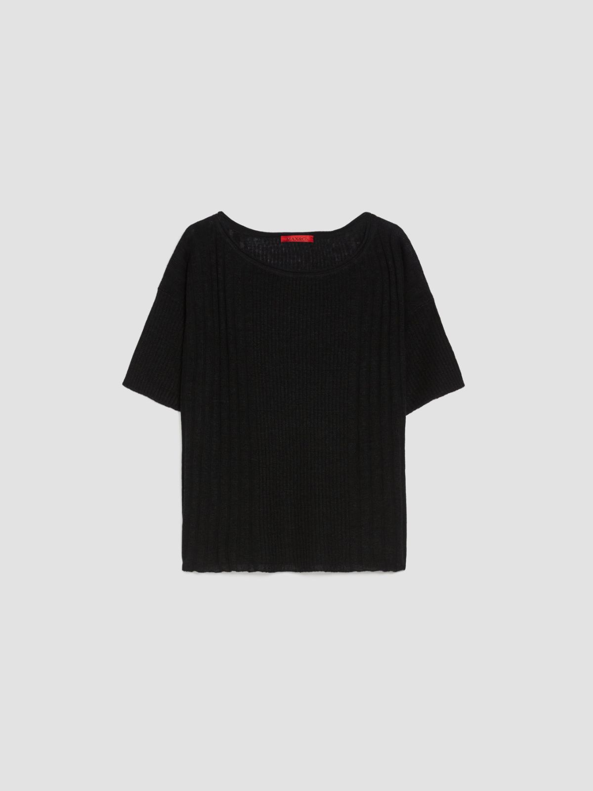 Pullover aus Leinen und Lyocell, schwarz | MAX&Co 