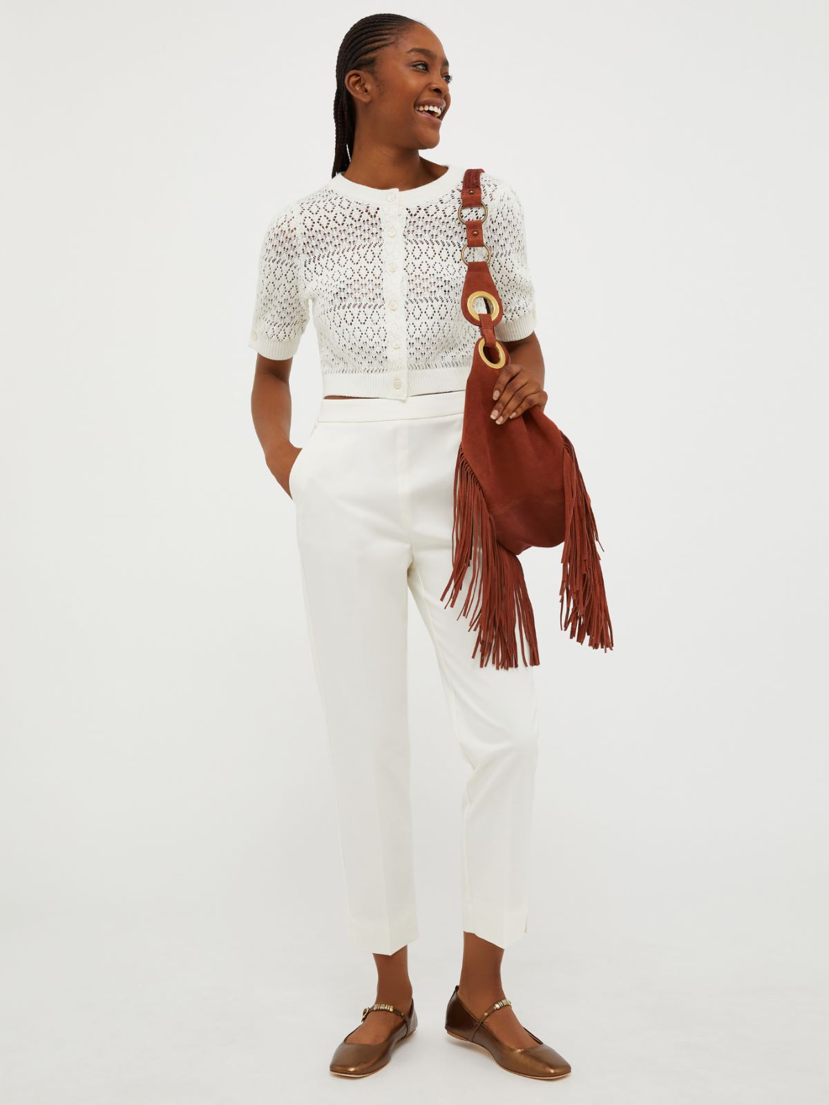 Ballerinas aus laminiertem Leder, bronze | MAX&Co 