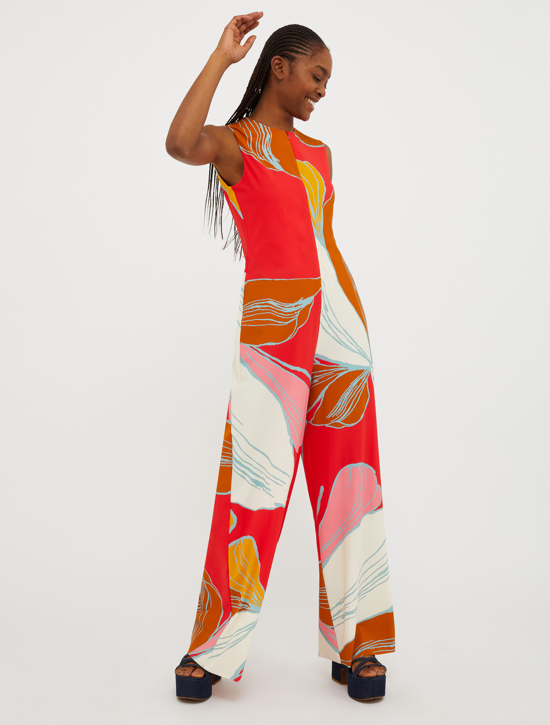 Technical stretchjersey jumpsuit, red MAX&Co.