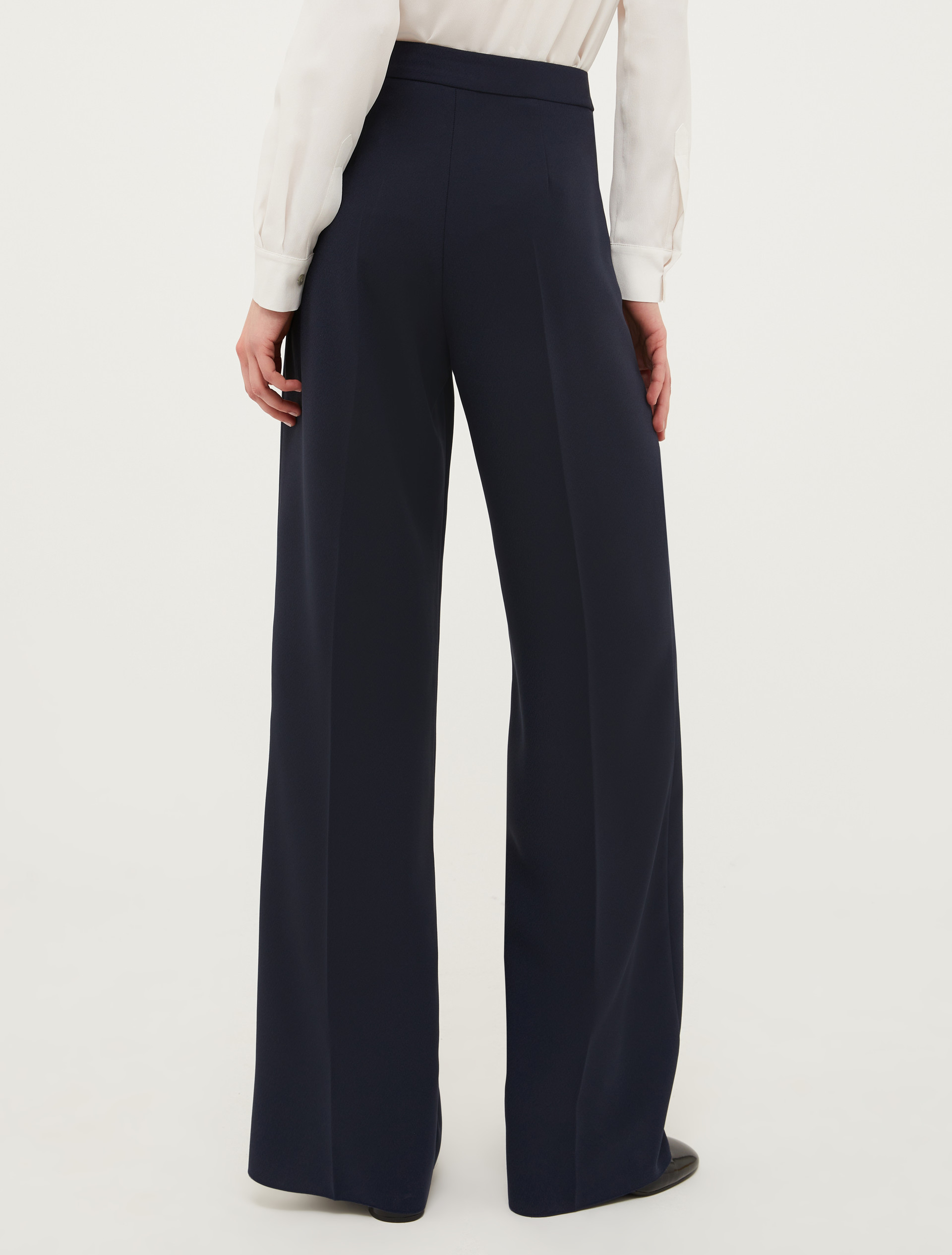Straightcut satin trousers, navy MAX&Co.