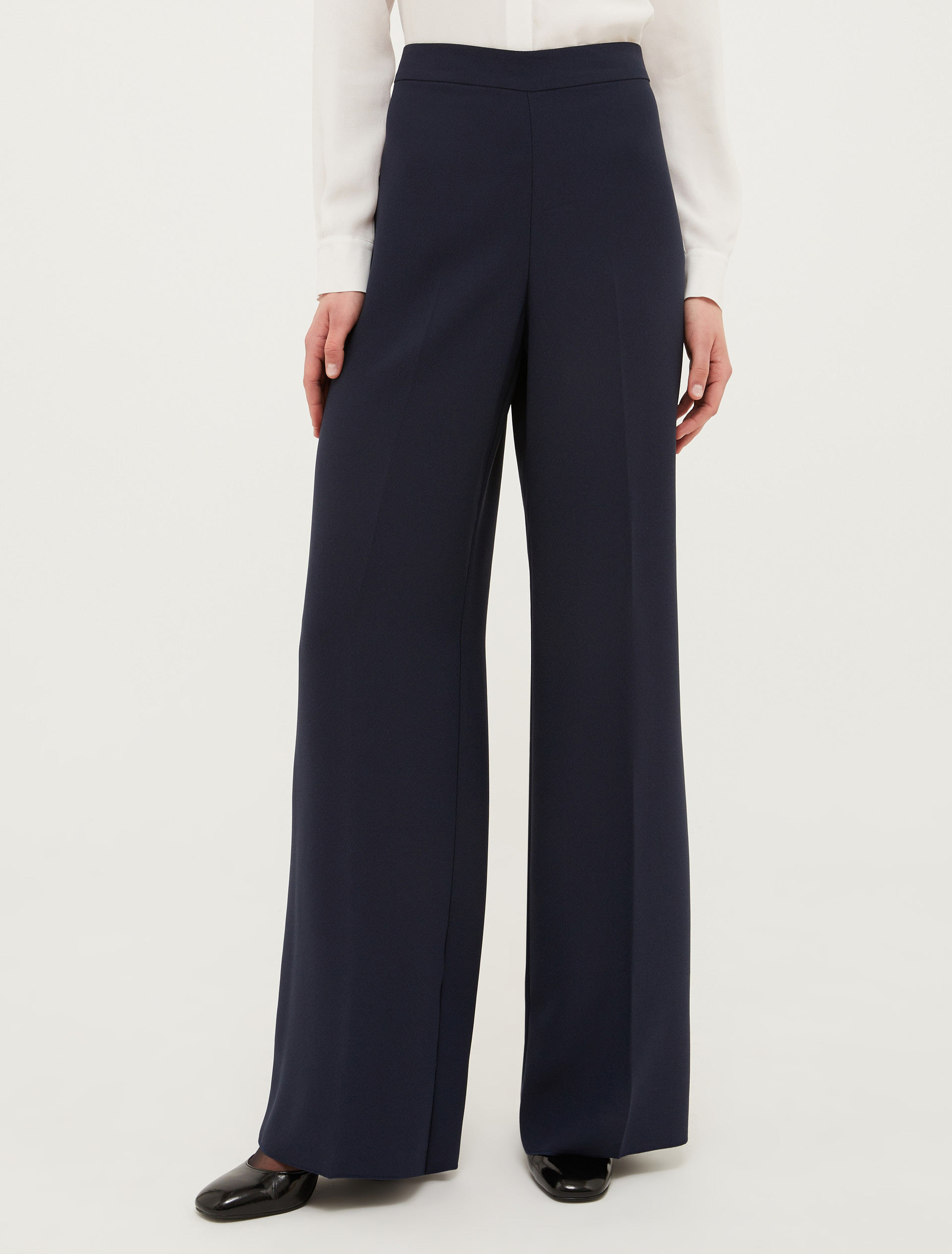 Straightcut satin trousers, navy MAX&Co.