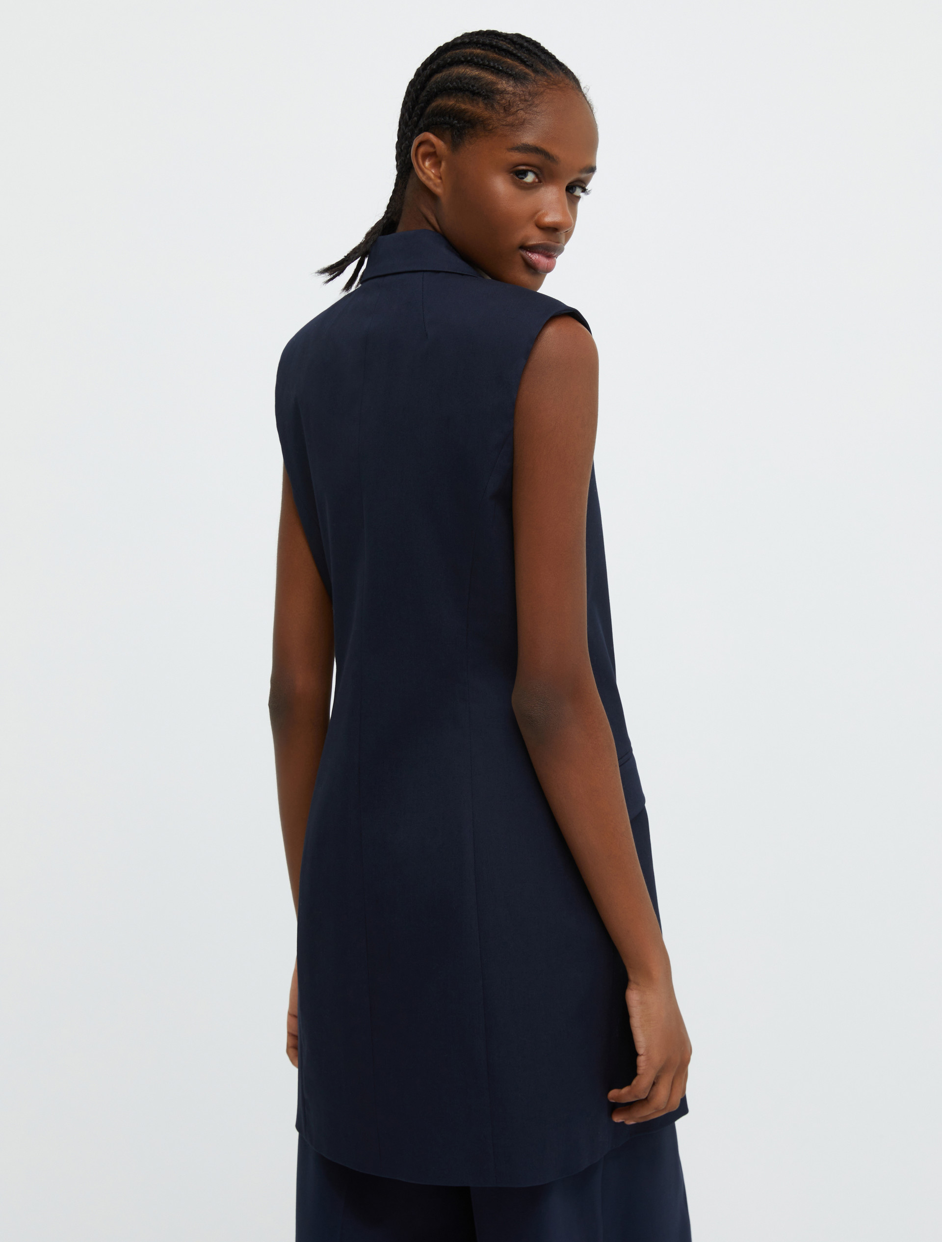Blazerkleid aus Gabardine, navyblau | MAX&Co