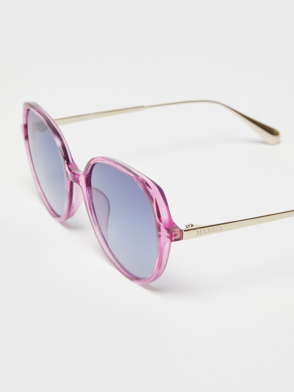 Wide round sunglasses, fuchsia | MAX&Co