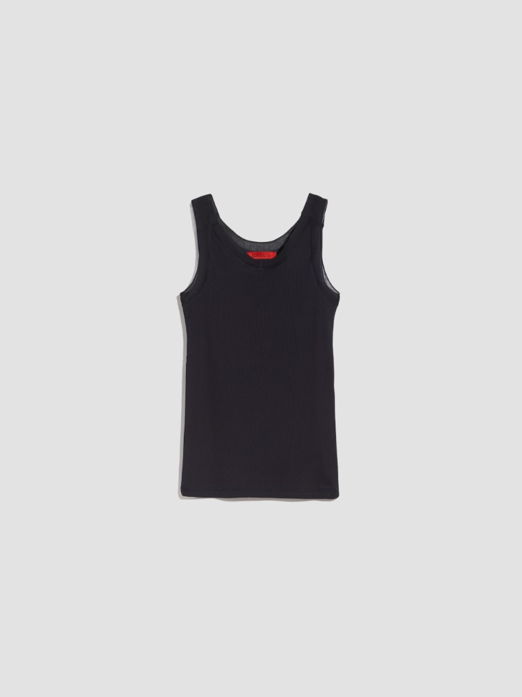 [モルフェッタ] ボイルトリム タンクトップ - BLACK - MAX&Co.