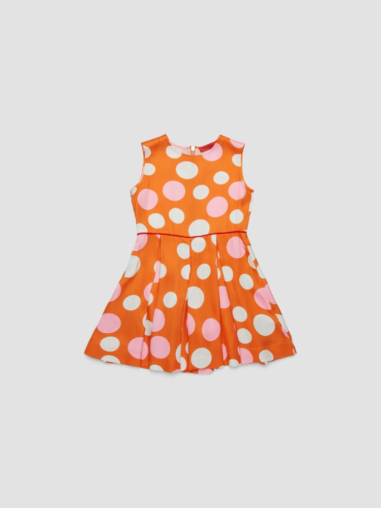 Polka Dots allover viscose jumpsuit KID - ORANGE - MAX&Co.