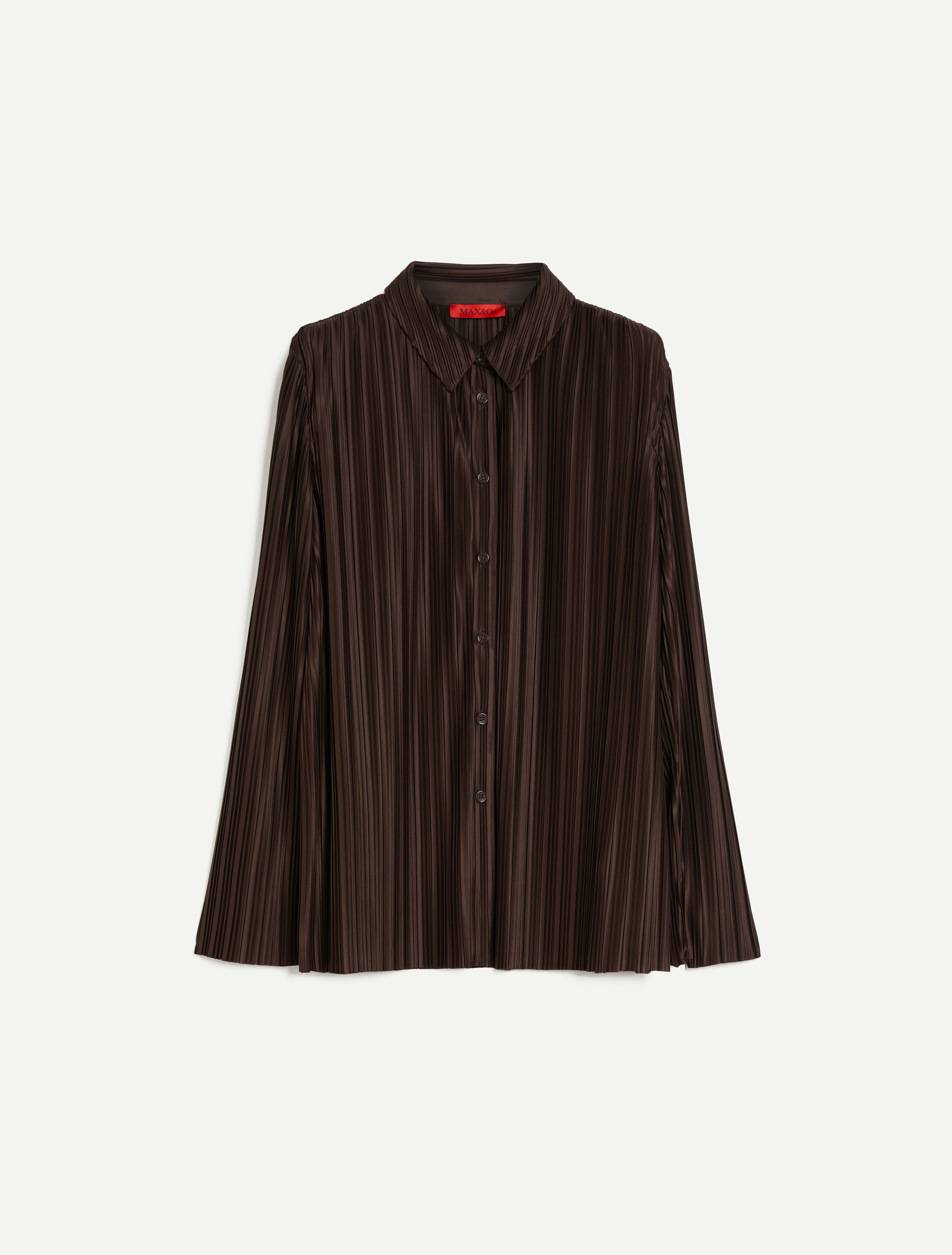 Pleated jersey shirt - COFFEE - MAX&Co. - 5