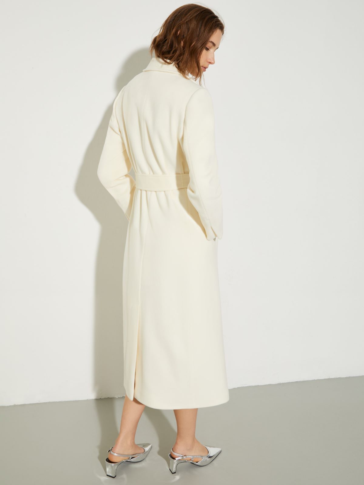 Manteau Purelong en popeline de laine - BLANC LAINE - MAX&Co. - 2